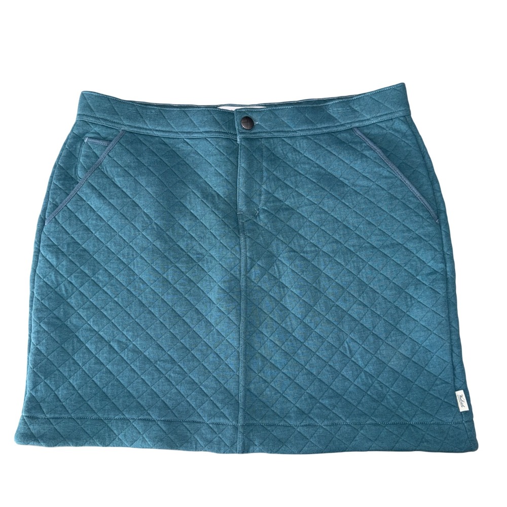 Woolrich Quilted Skirt‎ Teal Blue Diamond Pattern Women's Size 8